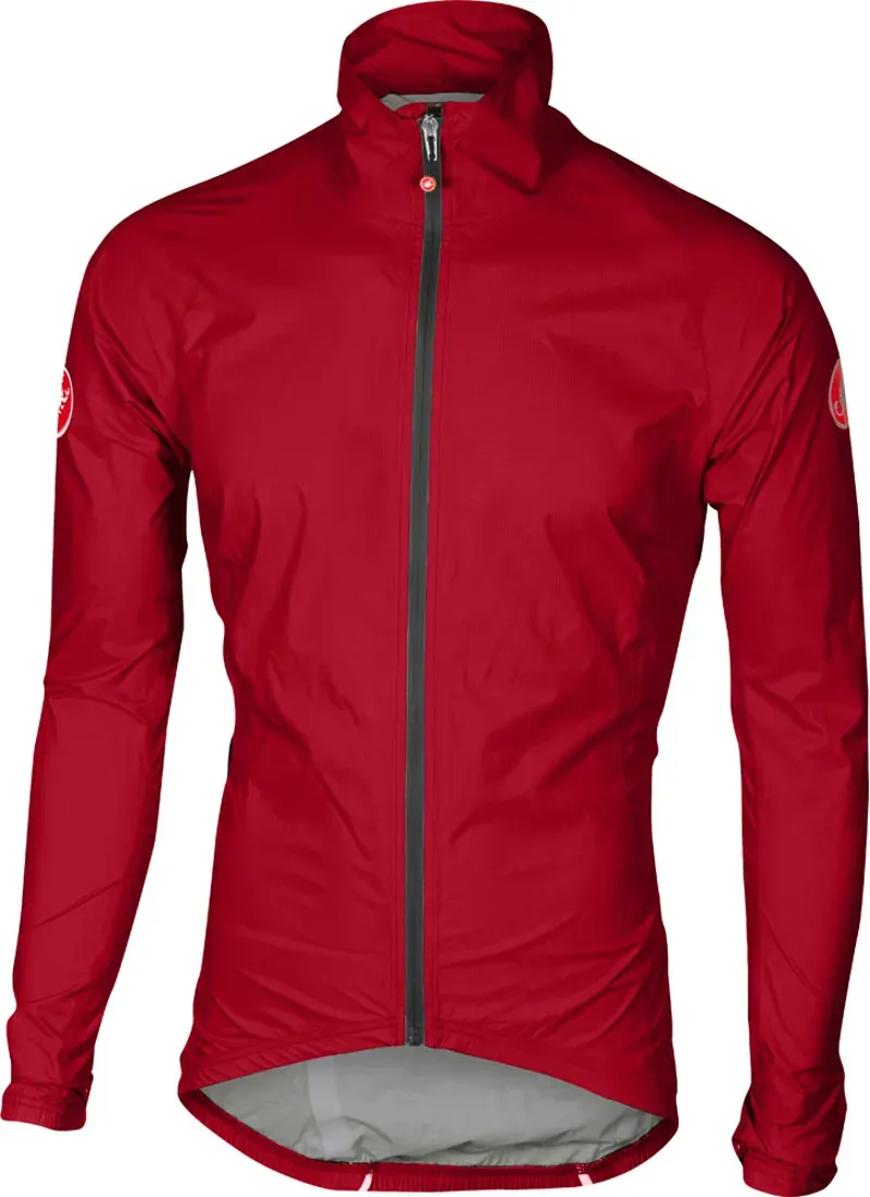 Castelli Emergency Mens Rain Jacket in Red