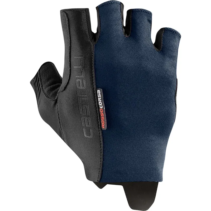 Castelli Rosso Corsa Espresso Gloves in Blue