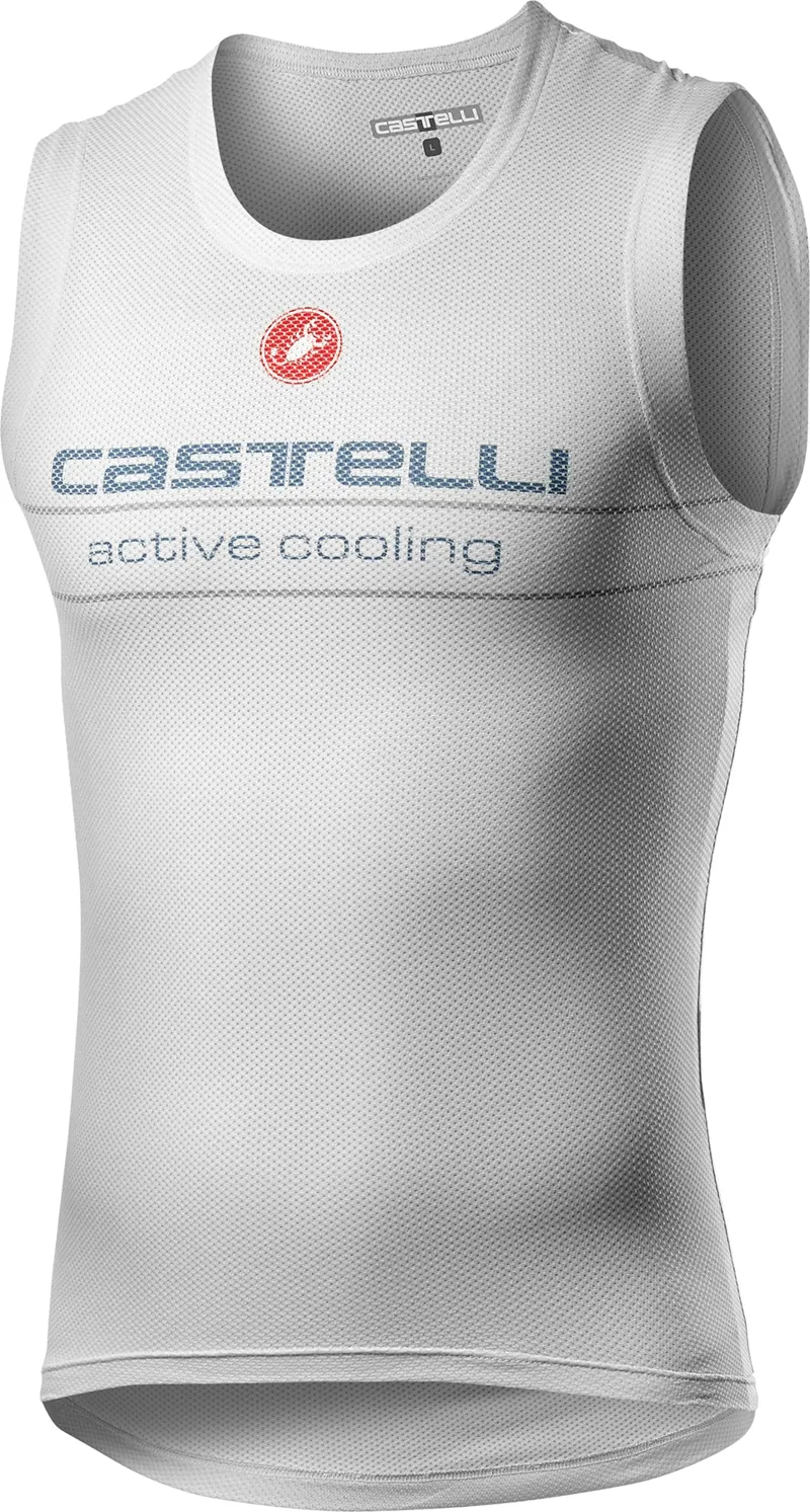 Castelli Active Cooling Sleeveless Mens Baselayer in White