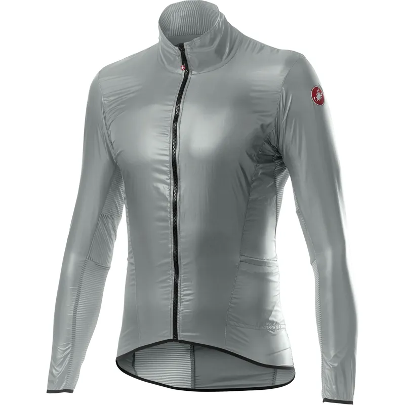 Castelli Aria Mens Shell Jacket in Silver