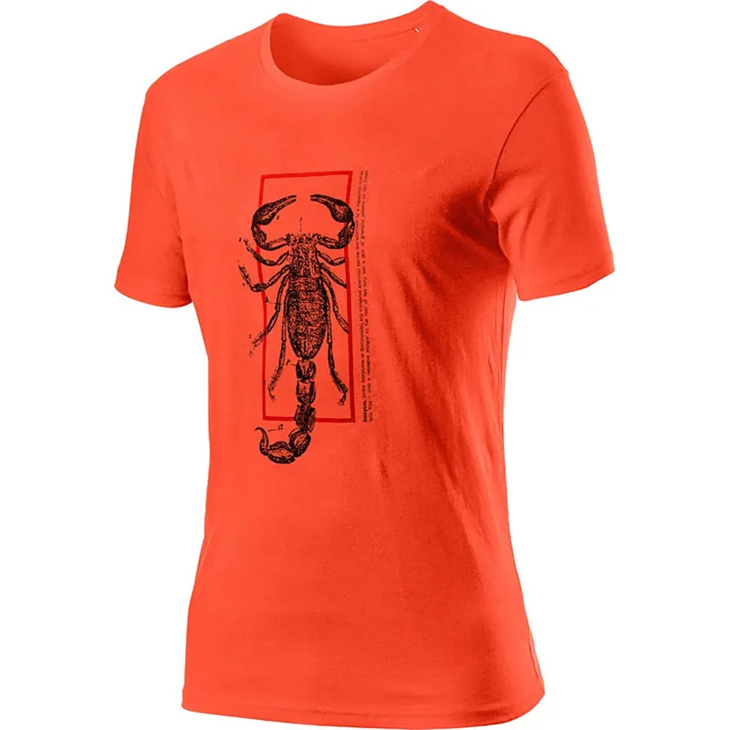 Castelli Logo Mens T-Shirt in Orange
