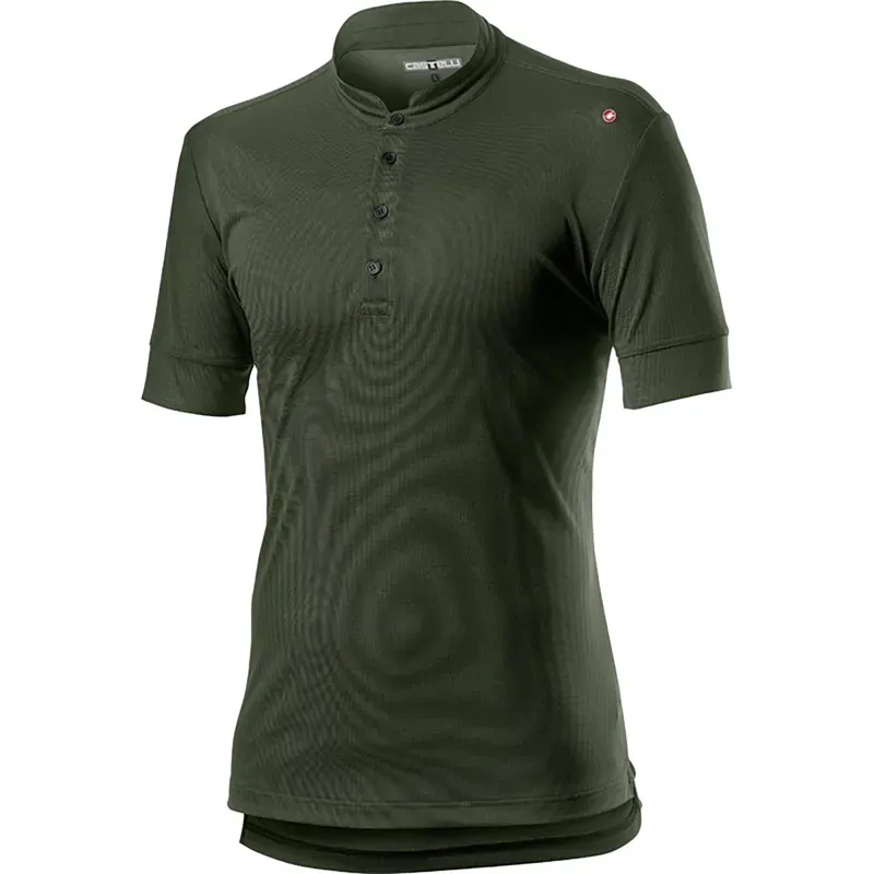 Castelli Tech Mens Polo Shirt in Green
