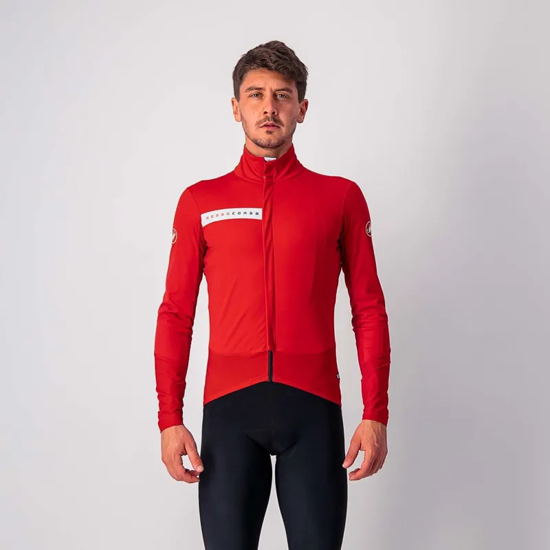 Castelli Beta RoS Mens Jacket in Red/Silver/Grey