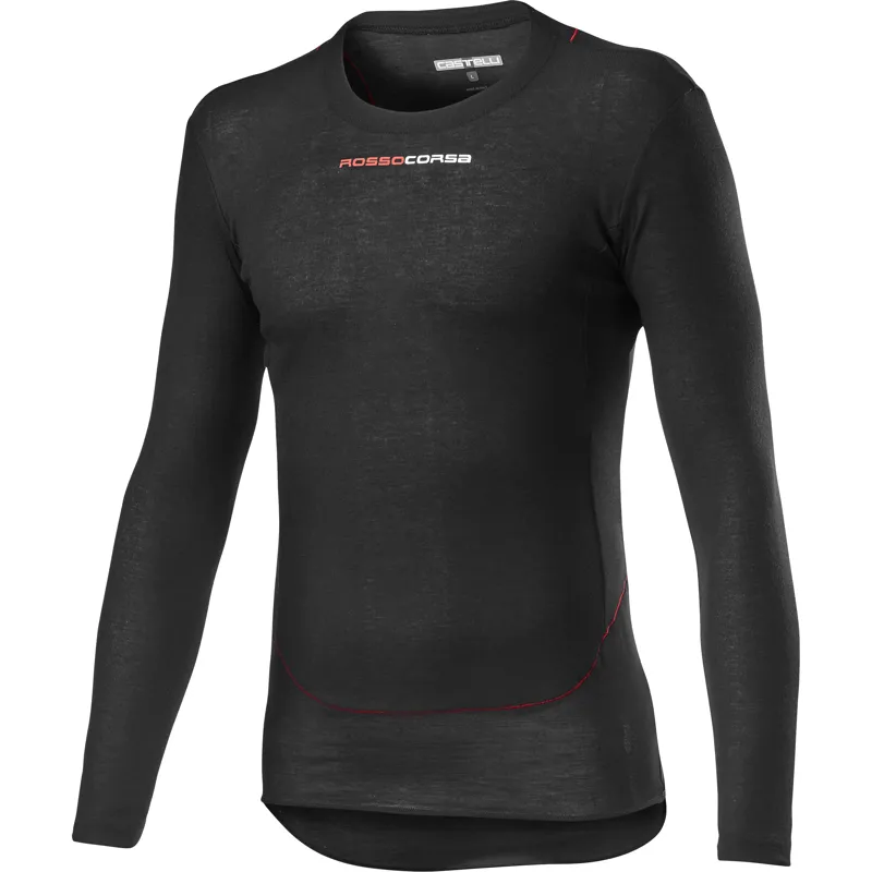 Castelli Prosecco Tech Mens Long Sleeve Base Layer in Black