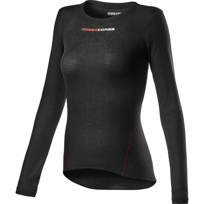 Castelli Prosecco Tech Womens Long Sleeve Base Layer in Black