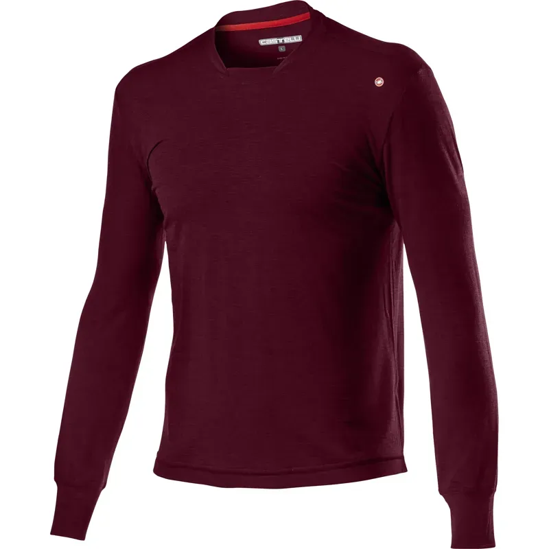 Castelli Merino Long Sleeve T-Shirt in Red