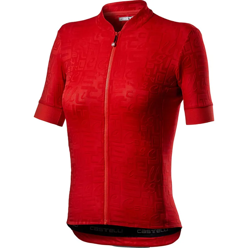 Castelli Promessa Jacquard Womens Jersey in Red