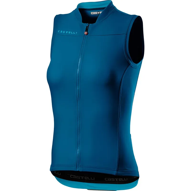 Castelli Anima 3 Sleeveless Womens Jersey in Blue