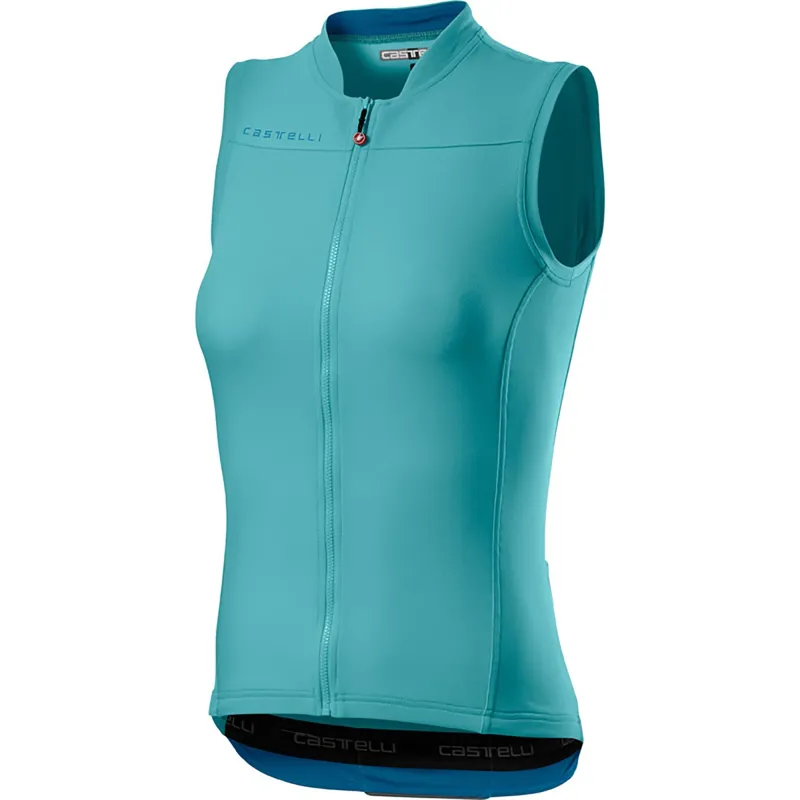 Castelli Anima 3 Sleeveless Womens Jersey in Blue 