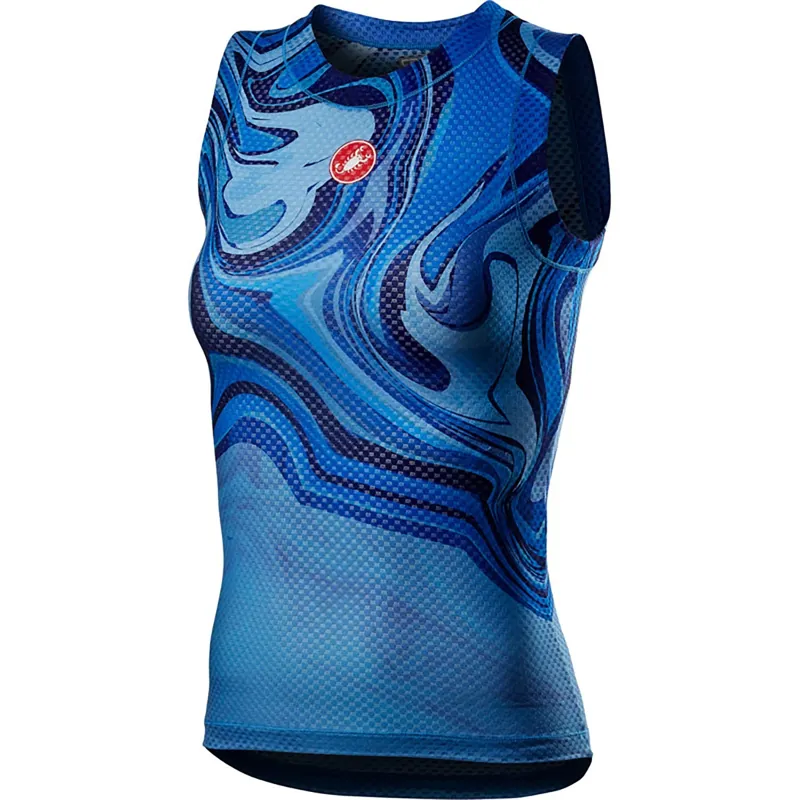 Castelli Pro Mesh Womens Sleeveless Baselayer in Blue