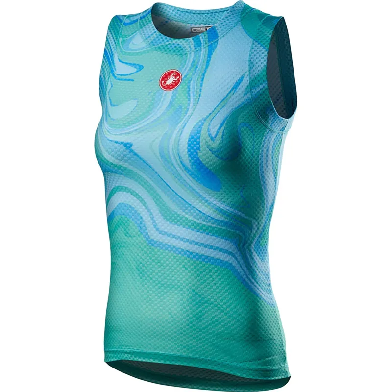 Castelli Pro Mesh Womens Sleeveless Baselayer in Blue
