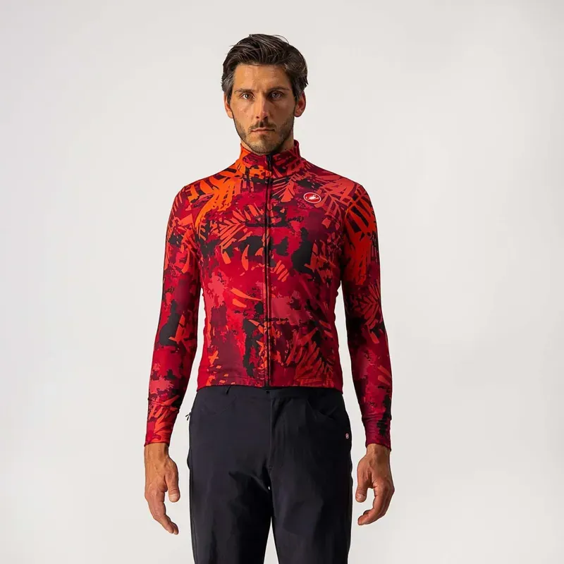 Castelli Unlimited Mens Thermal Jersey in Red
