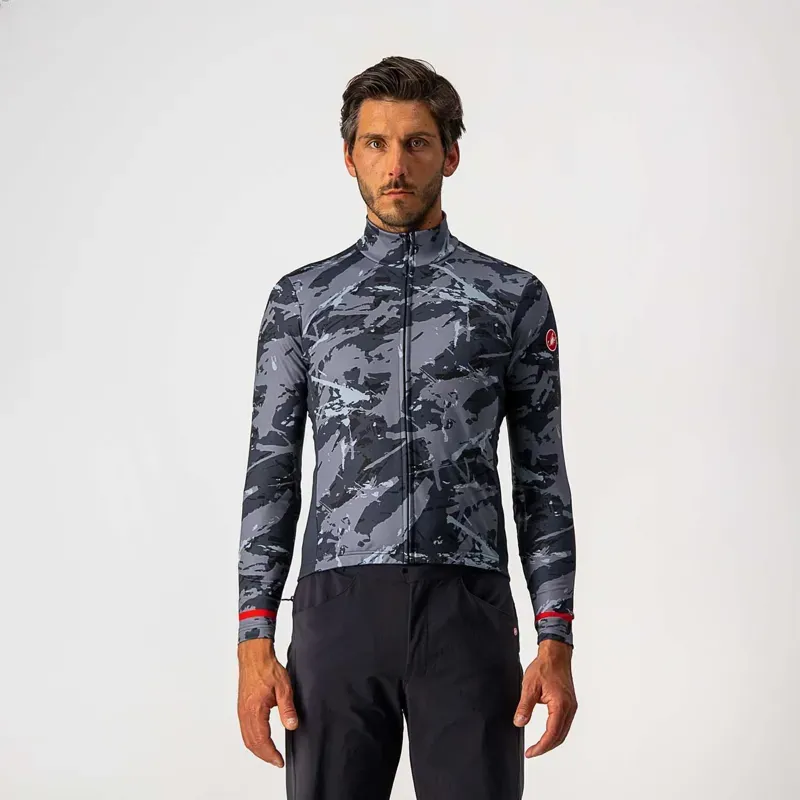 Castelli Unlimited Mens Thermal Jersey in Blue