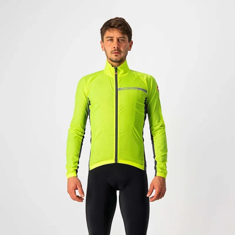 Castelli Squadra Stretch Mens Jacket in Yellow