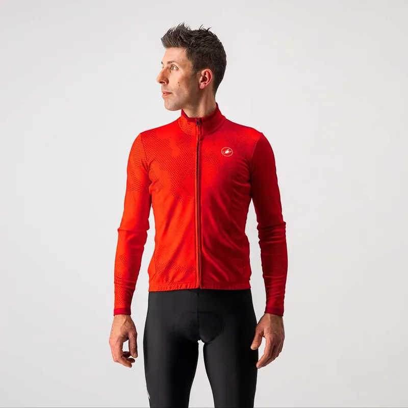 Castelli Pericolo FZ Mens Jersey in Red