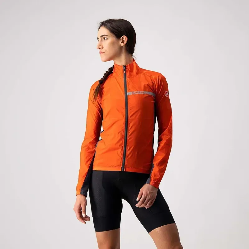 Castelli Squadra Stretch Womens Jacket in Red