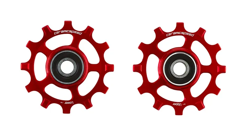 CeramicSpeed SRAM 12s AXS Road Coated Pulley Wheel In Red
