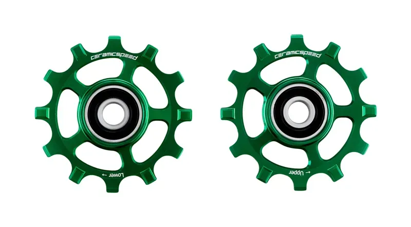 CeramicSpeed SRAM 12s AXS Road Coated Pulley Wheel In Green