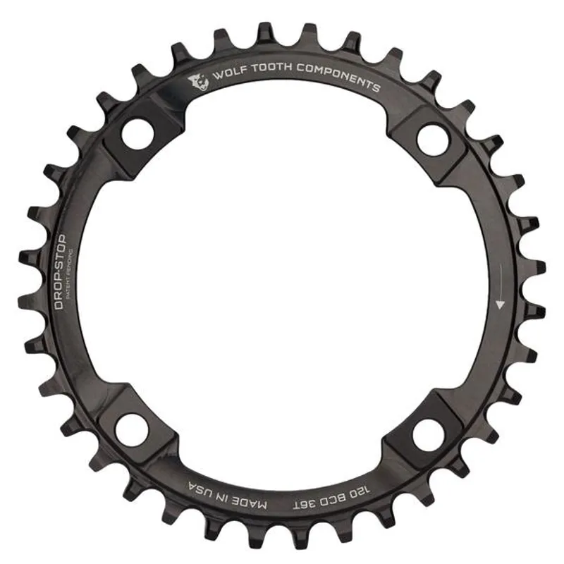 Wolf Tooth 110 BCD Shimano Crank Asymmetric 4-Bolt Chainring in Black