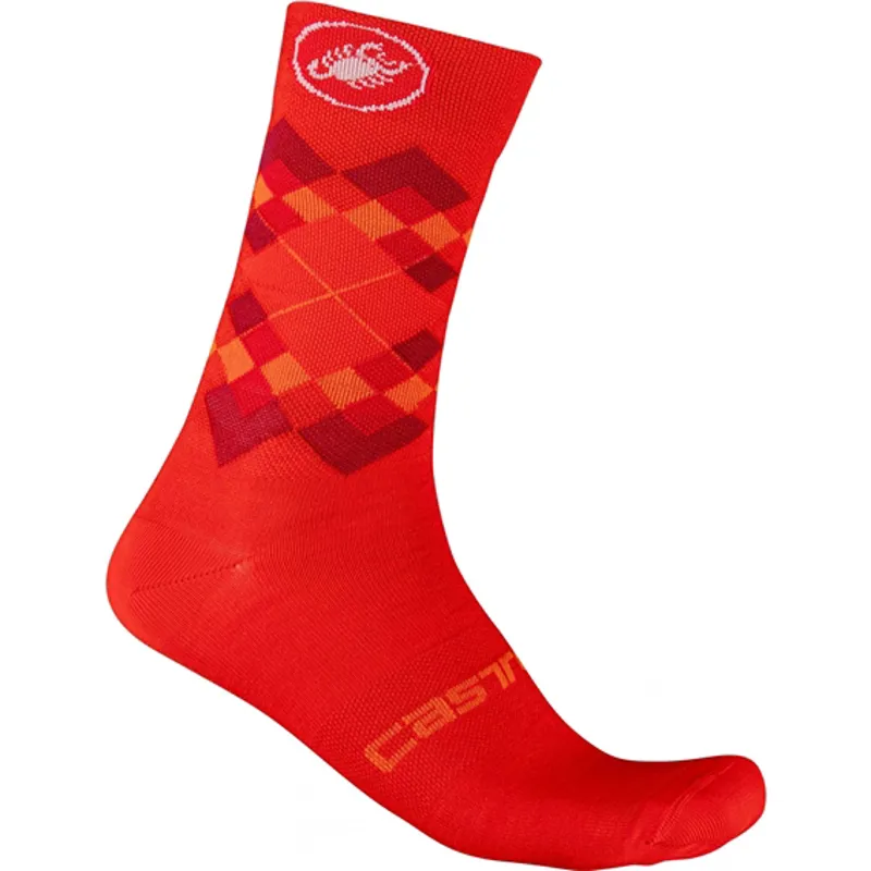 Castelli Rombo 18 Socks in Red