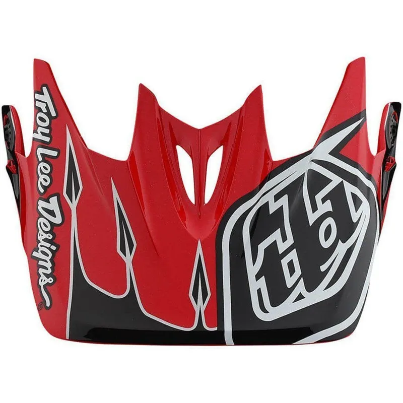 Troy Lee Designs D3 Helmet Replacement Visor in Corona Red/White