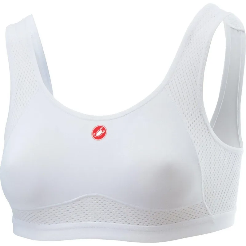 Castelli Rosso Corsa Bra in White