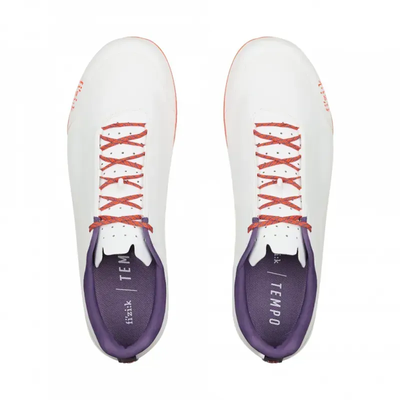 Fizik Tempo Beat Shoes in White/Orange-5