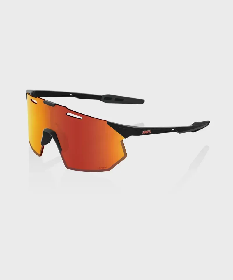 100 Aerocraft Glasses - Soft Tact Black / HiPER Red Multilayer Mirror Lens