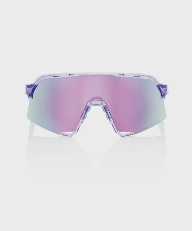 100% S3 HiPER Lavender Mirror Lens Sunglasses in Translucent Lavender-1