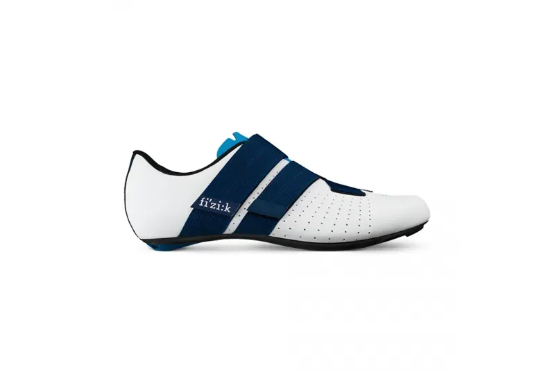 Fizik R1 Vento Powerstrap Movistar Team Cycling Shoes in White/Blue