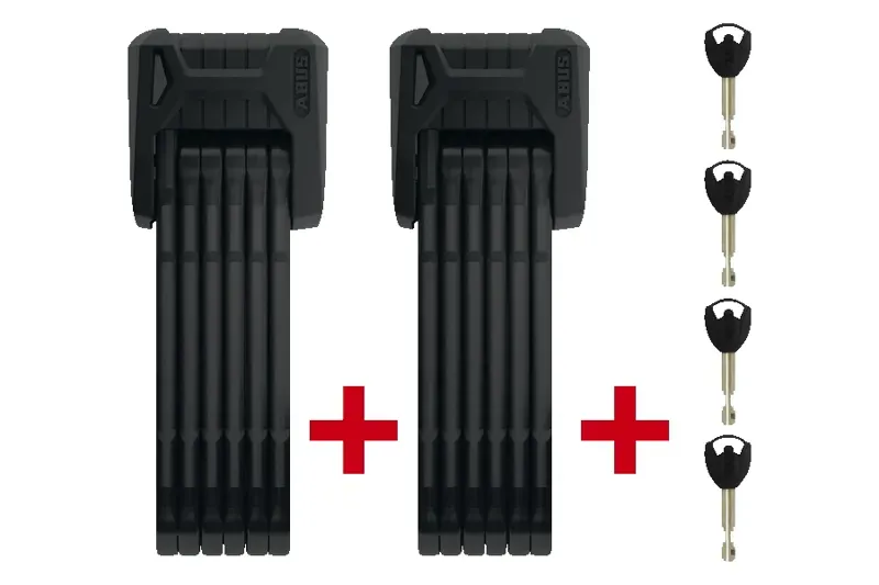 Abus Bordo 6500 Granit Xplus 85cm Twin Pack Folding Lock