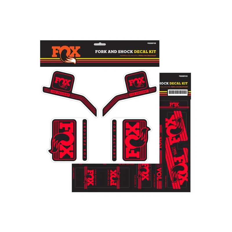 Fox AM Heritage Fork and Shock Decal Kit in Red