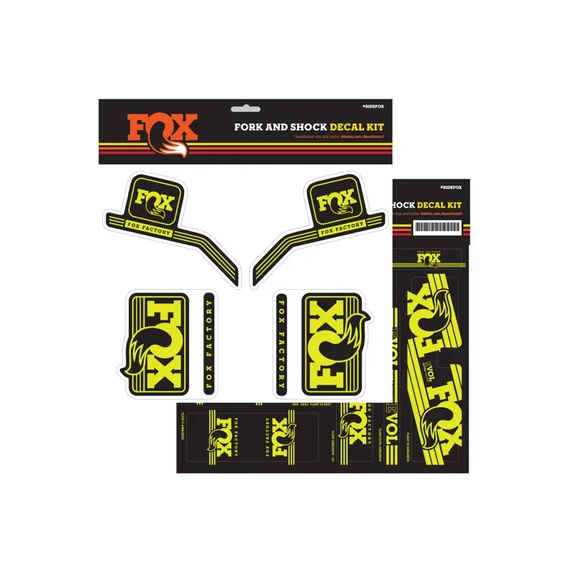 Fox AM Heritage Fork and Shock Decal Kit in Yellow
