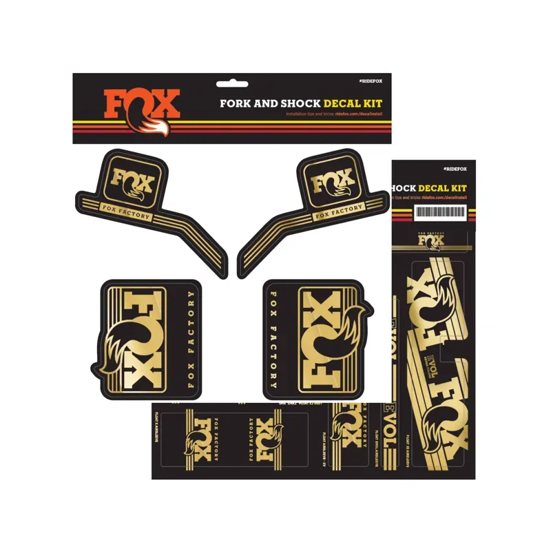 Fox AM Heritage Fork and Shock Decal Kit in Gold