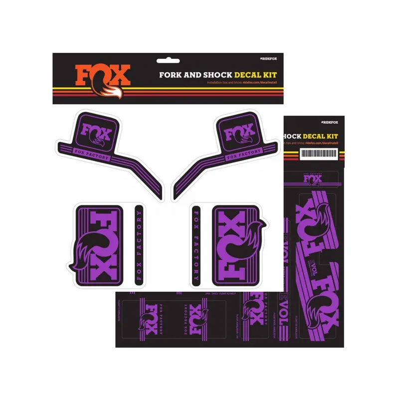 Fox AM Heritage Fork and Shock Decal Kit in Purple
