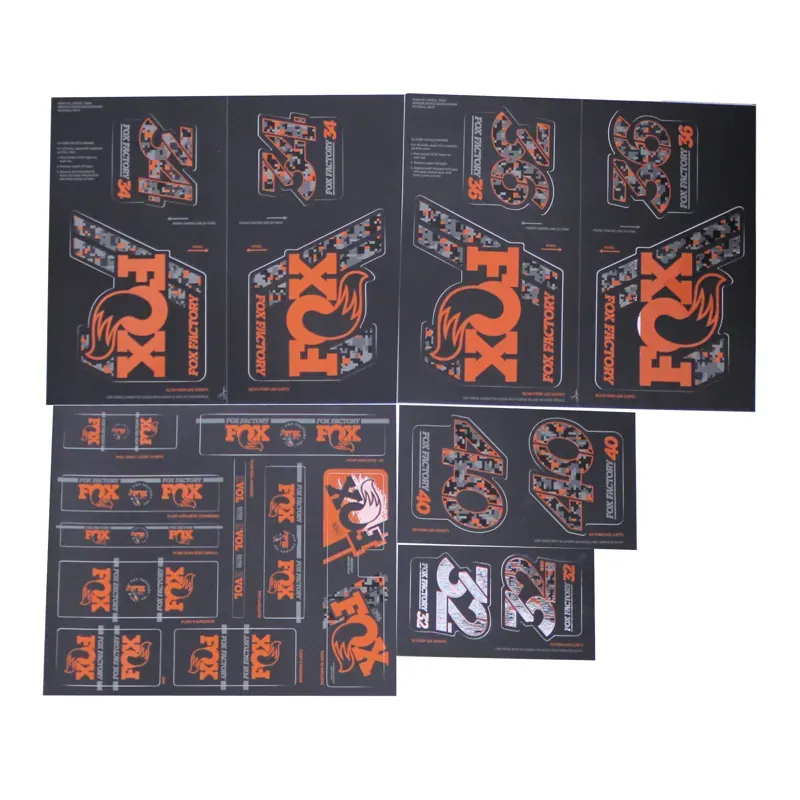 Fox AM Heritage Fork and Shock Decal Kit in DigiCam