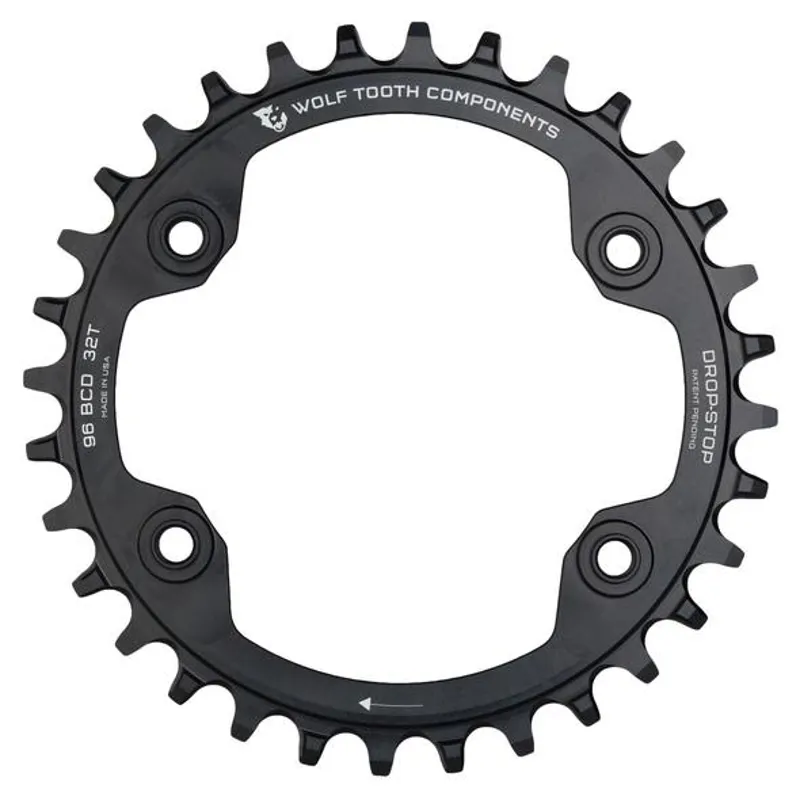 Wolf Tooth 96mm BCD Shimano Compact Triple Chainring in Black