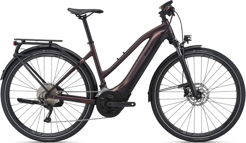 2021 Giant Explore E+ 1 Pro Stagger Frame Electric Bike in Purple-11