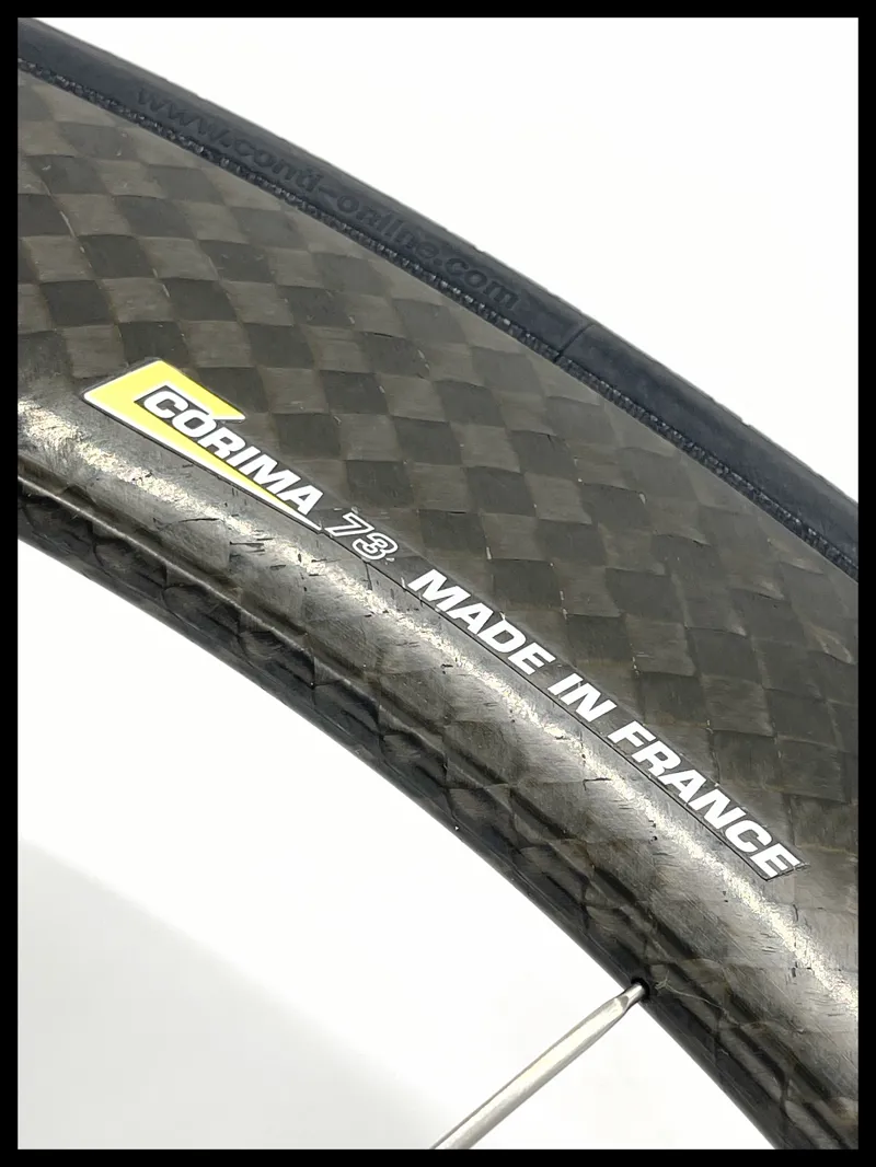 Corima 73 Deep Section Rim Brake Carbon Tubular  Wheelset QR Shimano Freehub-9