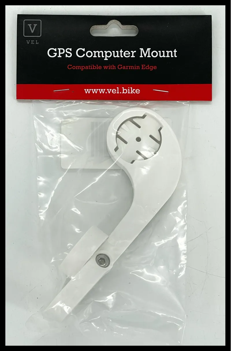 Vel Garmin GPS Computer Handlebar Mount White