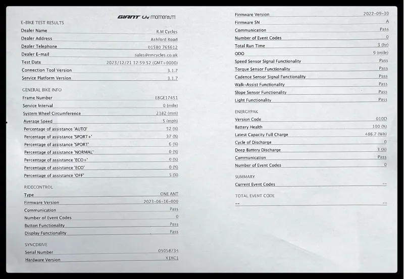 Giant Talon E+ Sport 25km/h Medium Graphite 2022-10