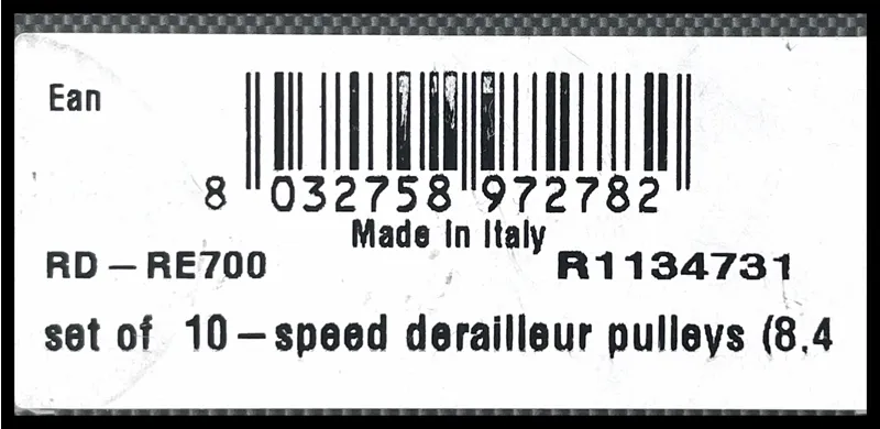 Campagnolo Super Record 10 Speed Jockey Wheels RD-RE700-1