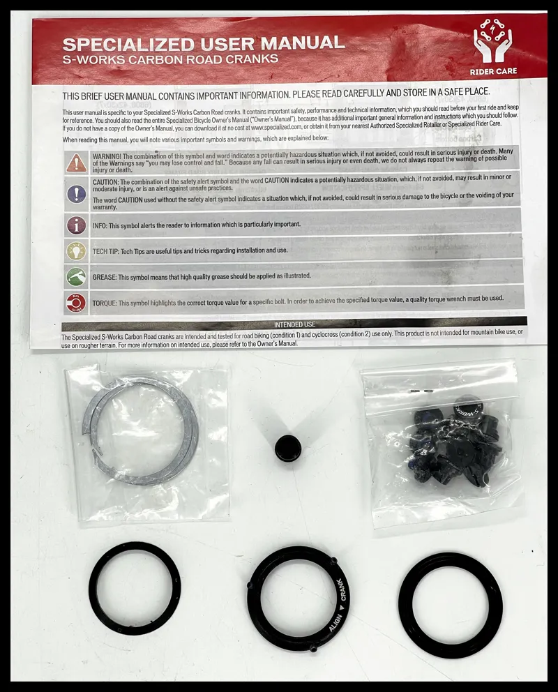 Specialized S-Works Carbon Road Crank Arms and Spider - White Decal-6