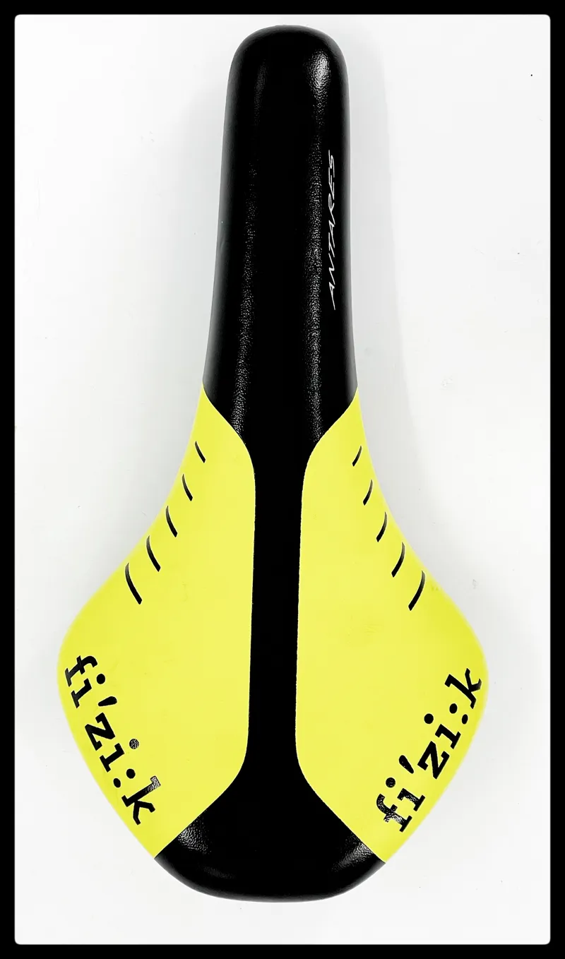 Fizik Antares R7 Mens Alloy Road Saddle 142 mm Black/Yellow-2