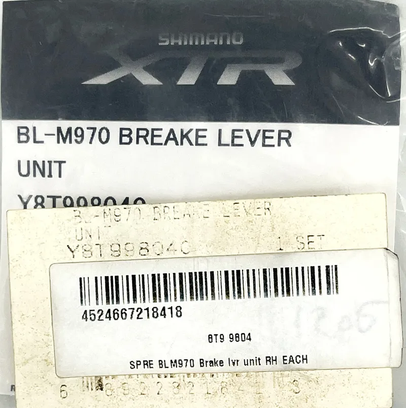 Shimano XTR BL-M970 Lever Unit - Right - Y8T998040-1
