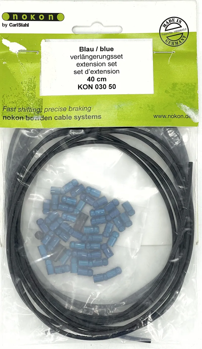Nokon Blue Cable Extension 40 cm Set For Road Bike Derailleur Blue