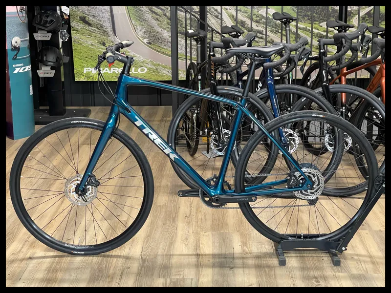 Trek FX4 Medium Mens Hybrid Blue-1