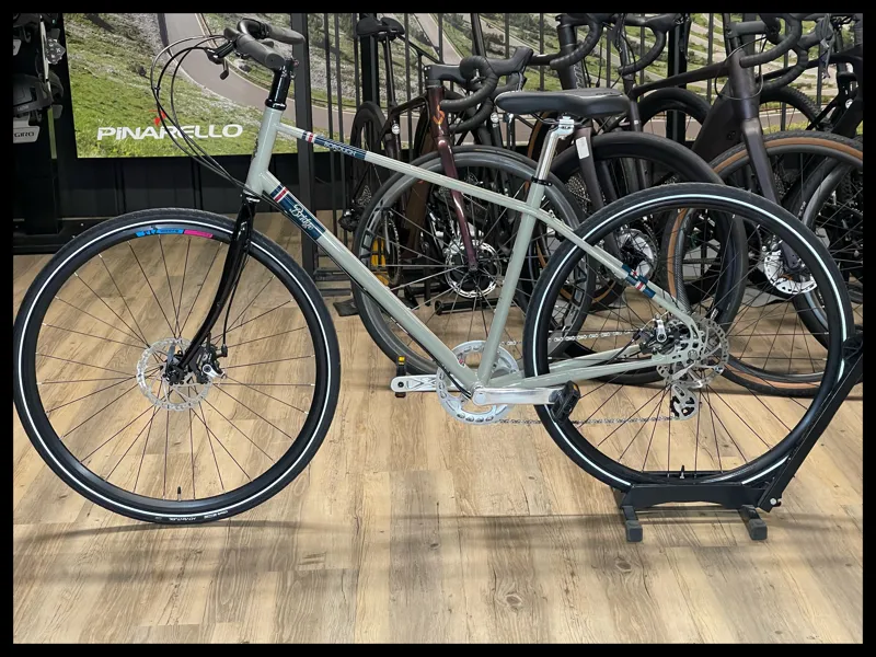 Bridge Borough Medium Green Hybrid City Bike-1