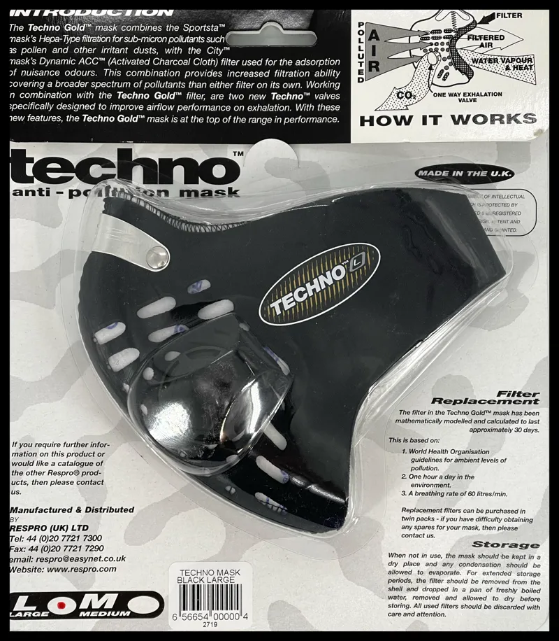 Respro Techno Anti Pollution Face Mask Large