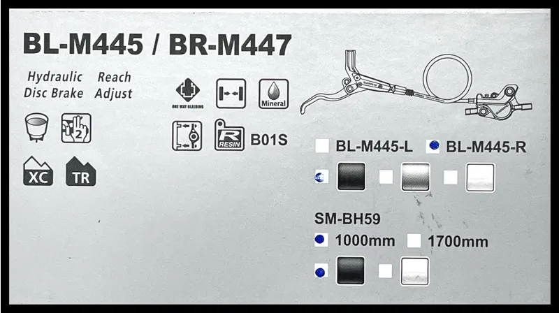 Shimano BR-M447 - BL-M445 Front Disc Brake Lever and Post Mount Caliper-5